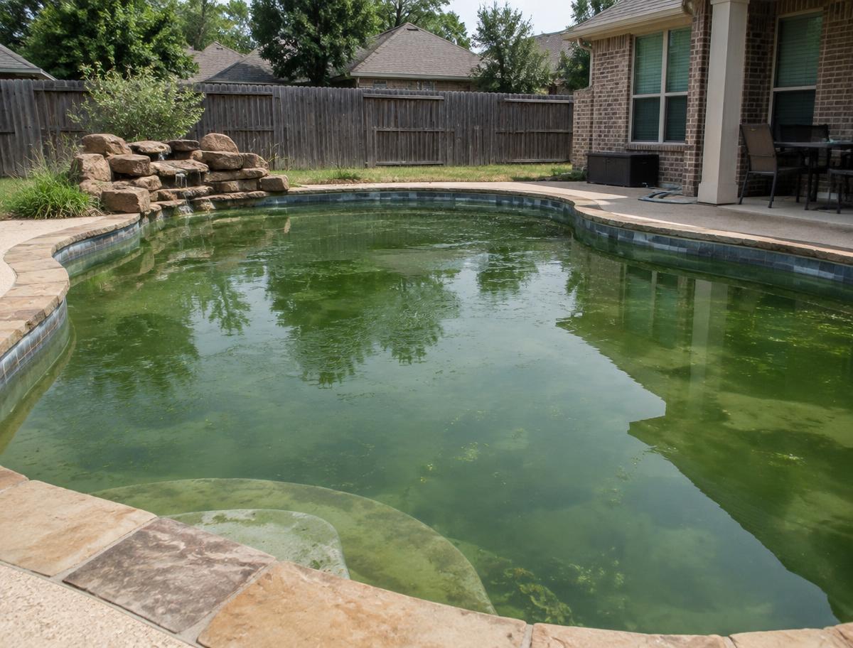 Pool before the weekly visit